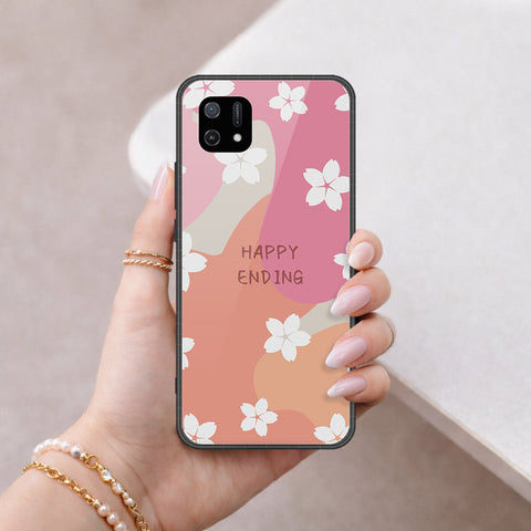 Oppo A16K Cover - Happy Series - HQ Ultra Shine Premium Infinity Glass Soft Silicon Borders Case