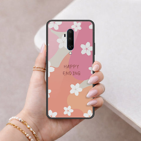 OnePlus 7T Pro Cover - Happy Series - HQ Ultra Shine Premium Infinity Glass Soft Silicon Borders Case