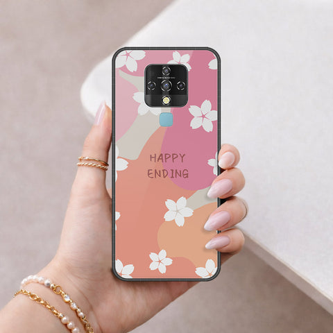 Tecno Camon 16 Cover - Happy Series - HQ Ultra Shine Premium Infinity Glass Soft Silicon Borders Case