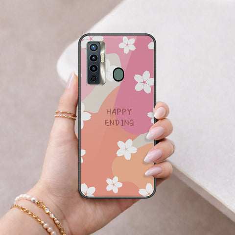 Tecno Camon 17 Cover - Happy Series - HQ Ultra Shine Premium Infinity Glass Soft Silicon Borders Case