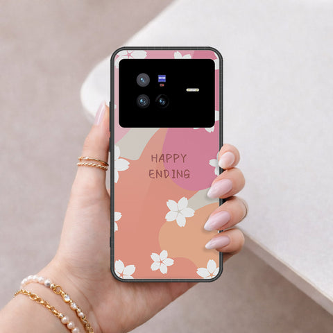 Vivo X80 Cover - Happy Series - HQ Ultra Shine Premium Infinity Glass Soft Silicon Borders Case