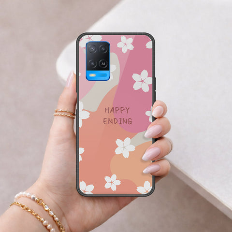 Oppo A54 4G Cover - Happy Series - HQ Ultra Shine Premium Infinity Glass Soft Silicon Borders Case