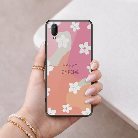 Vivo X21s Cover - Happy Series - HQ Ultra Shine Premium Infinity Glass Soft Silicon Borders Case