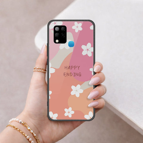 Infinix Hot 10s Cover - Happy Series - HQ Ultra Shine Premium Infinity Glass Soft Silicon Borders Case