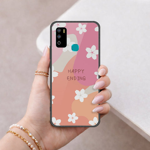 Infinix Hot 9 Play Cover - Happy Series - HQ Ultra Shine Premium Infinity Glass Soft Silicon Borders Case
