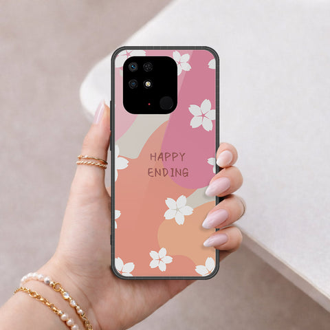 Xiaomi Redmi 10C Cover - Happy Series - HQ Ultra Shine Premium Infinity Glass Soft Silicon Borders Case