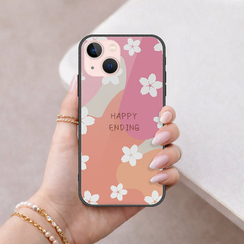 iPhone 14 - Happy Series - HQ Ultra Shine Premium Infinity Glass Soft Silicon Borders Case