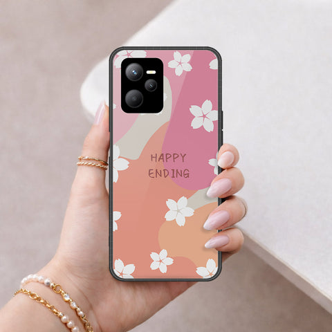 Realme Q5 Cover - Happy Series - HQ Ultra Shine Premium Infinity Glass Soft Silicon Borders Case