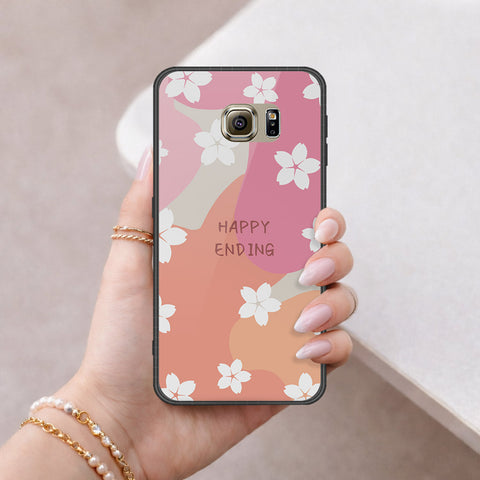 Samsung Galaxy S6 Cover - Happy Series - HQ Ultra Shine Premium Infinity Glass Soft Silicon Borders Case