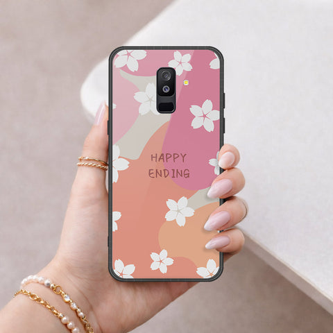 Samsung Galaxy A6 Plus 2018 Cover - Happy Series - HQ Ultra Shine Premium Infinity Glass Soft Silicon Borders Case