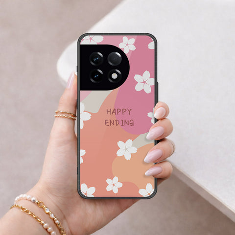 OnePlus 11R Cover - Happy Series - HQ Ultra Shine Premium Infinity Glass Soft Silicon Borders Case