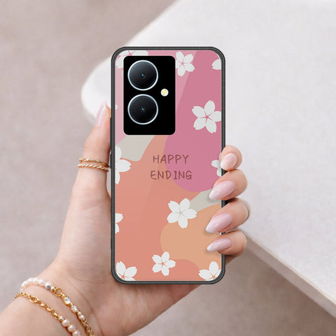 Vivo V29 Lite Cover - Happy Series - HQ Ultra Shine Premium Infinity Glass Soft Silicon Borders Case