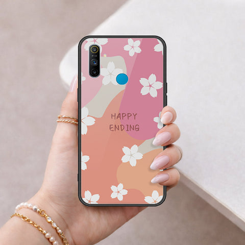 Realme 5s Cover - Happy Series - HQ Ultra Shine Premium Infinity Glass Soft Silicon Borders Case