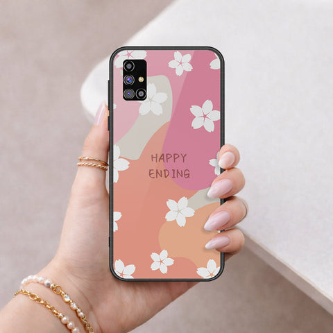 Samsung Galaxy M31s Cover - Happy Series - HQ Ultra Shine Premium Infinity Glass Soft Silicon Borders Case