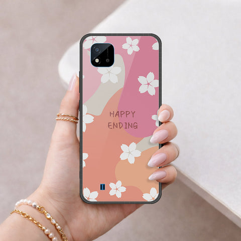 Realme C20 Cover - Happy Series - HQ Ultra Shine Premium Infinity Glass Soft Silicon Borders Case