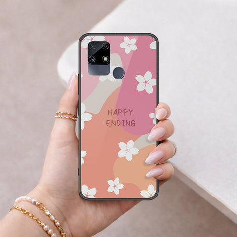 Realme Narzo 30 Cover - Happy Series - HQ Ultra Shine Premium Infinity Glass Soft Silicon Borders Case
