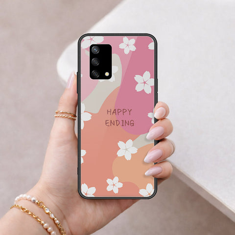 Oppo A74 Cover - Happy Series - HQ Ultra Shine Premium Infinity Glass Soft Silicon Borders Case