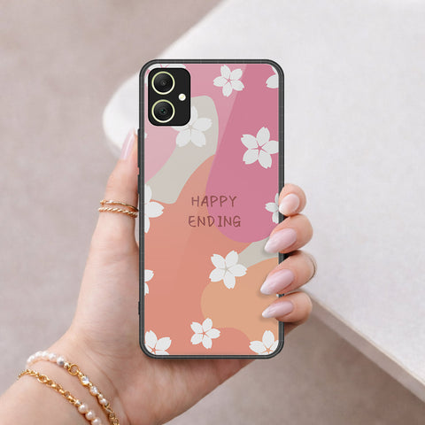 Samsung Galaxy A05 Cover - Happy Series - HQ Ultra Shine Premium Infinity Glass Soft Silicon Borders Case