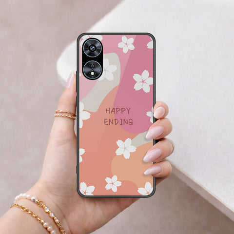 Oppo A78 4G Cover - Happy Series - HQ Ultra Shine Premium Infinity Glass Soft Silicon Borders Case