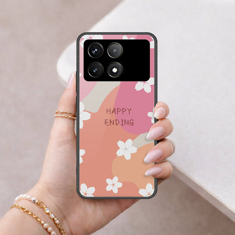 Xiaomi Poco F6 Pro Cover - Happy Series - HQ Ultra Shine Premium Infinity Glass Soft Silicon Borders Case