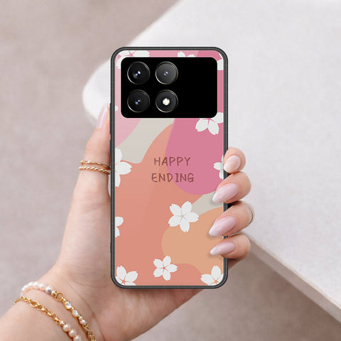 Xiaomi Poco X6 Pro Cover - Happy Series - HQ Ultra Shine Premium Infinity Glass Soft Silicon Borders Case