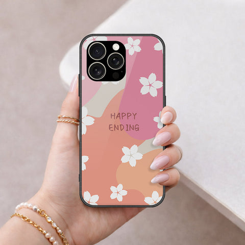 IPhone 15 Pro Cover - Happy Series - HQ Ultra Shine Premium Infinity Glass Soft Silicon Borders Case