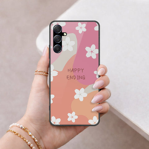 Samsung Galaxy M54 Cover - Happy Series - HQ Ultra Shine Premium Infinity Glass Soft Silicon Borders Case