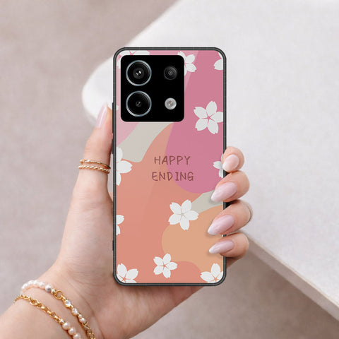 Xiaomi Redmi Note 13 Pro 4G Cover - Happy Series - HQ Ultra Shine Premium Infinity Glass Soft Silicon Borders Case