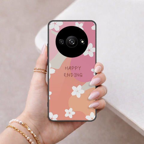 Xiaomi Redmi A3x Cover - Happy Series - HQ Ultra Shine Premium Infinity Glass Soft Silicon Borders Case