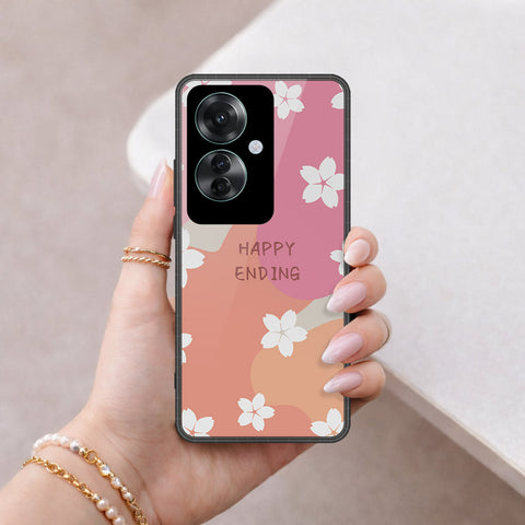 Oppo Reno 11F 5G Cover - Happy Series - HQ Ultra Shine Premium Infinity Glass Soft Silicon Borders Case