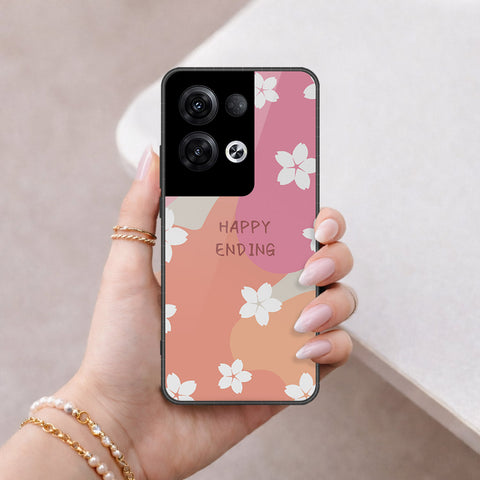 Oppo Reno 8 Pro Plus Cover - Happy Series - HQ Ultra Shine Premium Infinity Glass Soft Silicon Borders Case