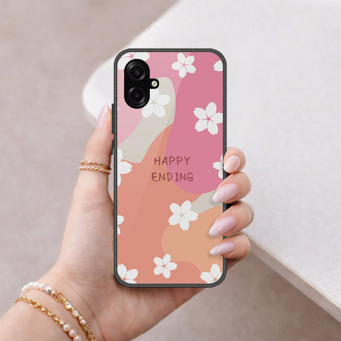 Samsung Galaxy F07 Cover - Happy Series - HQ Ultra Shine Premium Infinity Glass Soft Silicon Borders Case