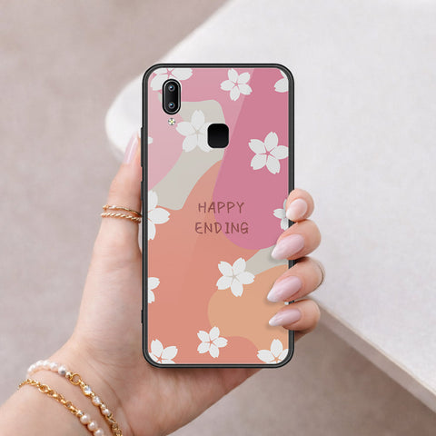 Vivo V9 / V9 Youth Cover - Happy Series - HQ Ultra Shine Premium Infinity Glass Soft Silicon Borders Case