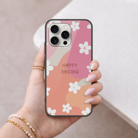 iPhone 16 Pro Max - Happy Series - HQ Ultra Shine Premium Infinity Glass Soft Silicon Borders Case