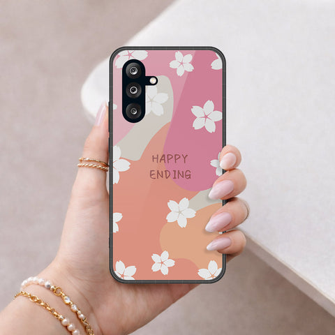 Samsung Galaxy A56 Cover - Happy Series - HQ Ultra Shine Premium Infinity Glass Soft Silicon Borders Case