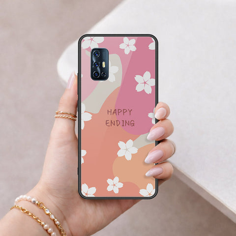 Vivo V17 Cover - Happy Series - HQ Ultra Shine Premium Infinity Glass Soft Silicon Borders Case