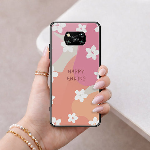 Xiaomi Poco X3 Pro Cover - Happy Series - HQ Ultra Shine Premium Infinity Glass Soft Silicon Borders Case