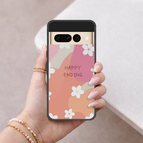 Google Pixel 7 Pro Cover - Happy Series - HQ Ultra Shine Premium Infinity Glass Soft Silicon Borders Case