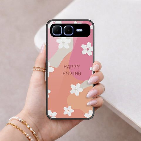 Infinix Smart 10 Plus Cover - Happy Series - HQ Ultra Shine Premium Infinity Glass Soft Silicon Borders Case