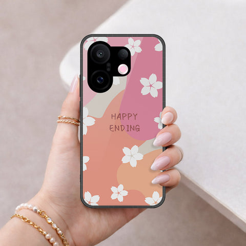 Vivo X200 FE Cover - Happy Series - HQ Ultra Shine Premium Infinity Glass Soft Silicon Borders Case