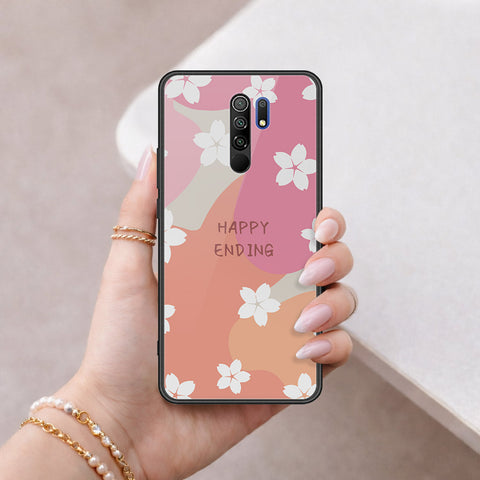 Xiaomi Redmi 9 Cover - Happy Series - HQ Ultra Shine Premium Infinity Glass Soft Silicon Borders Case