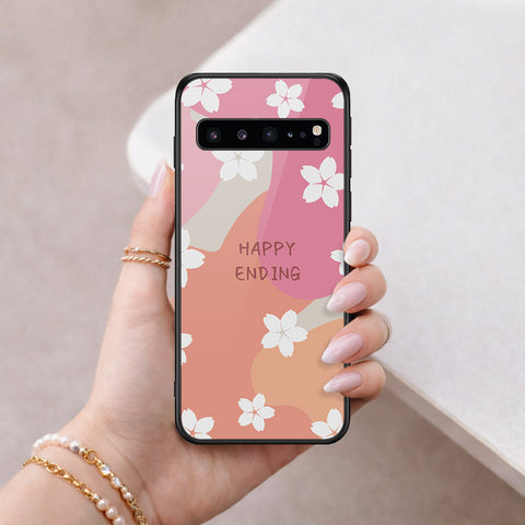 Samsung Galaxy S10 5G Cover - Happy Series - HQ Ultra Shine Premium Infinity Glass Soft Silicon Borders Case