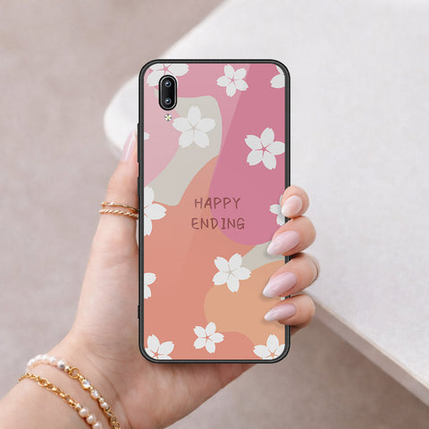 Vivo Y91 (Without Logo Hole) Cover - Happy Series - HQ Ultra Shine Premium Infinity Glass Soft Silicon Borders Case