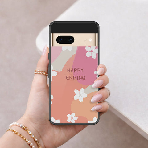 Google Pixel 7 Cover - Happy Series - HQ Ultra Shine Premium Infinity Glass Soft Silicon Borders Case