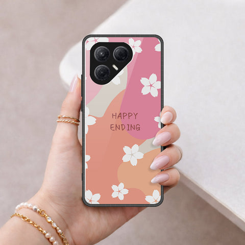 Tecno Pova 7 4G Cover - Happy Series - HQ Ultra Shine Premium Infinity Glass Soft Silicon Borders Case