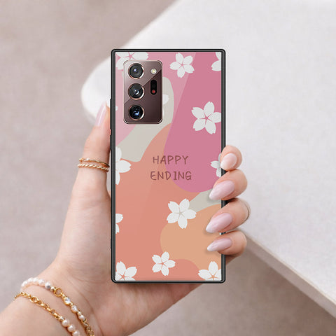 Samsung Galaxy Note 20 Ultra Cover - Happy Series - HQ Ultra Shine Premium Infinity Glass Soft Silicon Borders Case