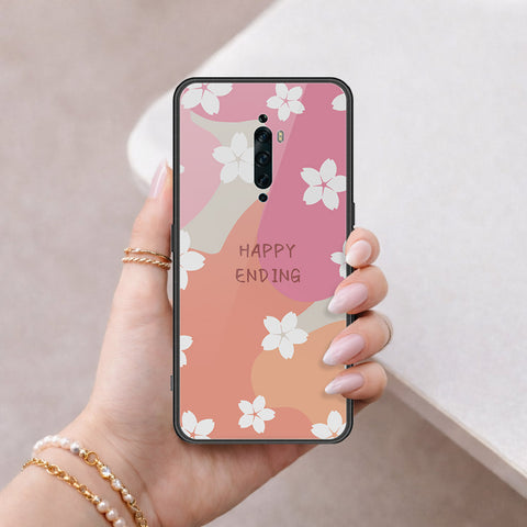 Oppo Reno 2F Cover - Happy Series - HQ Ultra Shine Premium Infinity Glass Soft Silicon Borders Case