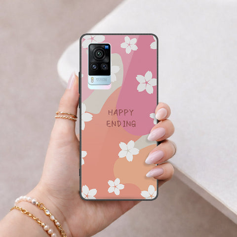 Vivo X60 Pro Cover - Happy Series - HQ Ultra Shine Premium Infinity Glass Soft Silicon Borders Case