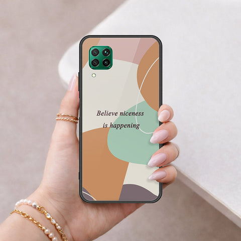 Huawei Nova 7i Cover - Happy Series - HQ Ultra Shine Premium Infinity Glass Soft Silicon Borders Case