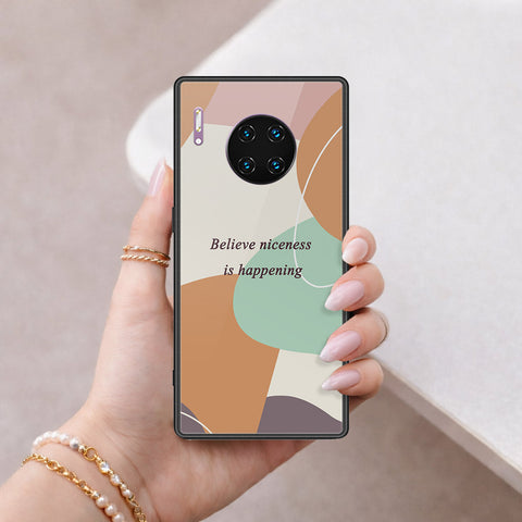 Huawei Mate 30 Pro Cover - Happy Series - HQ Ultra Shine Premium Infinity Glass Soft Silicon Borders Case